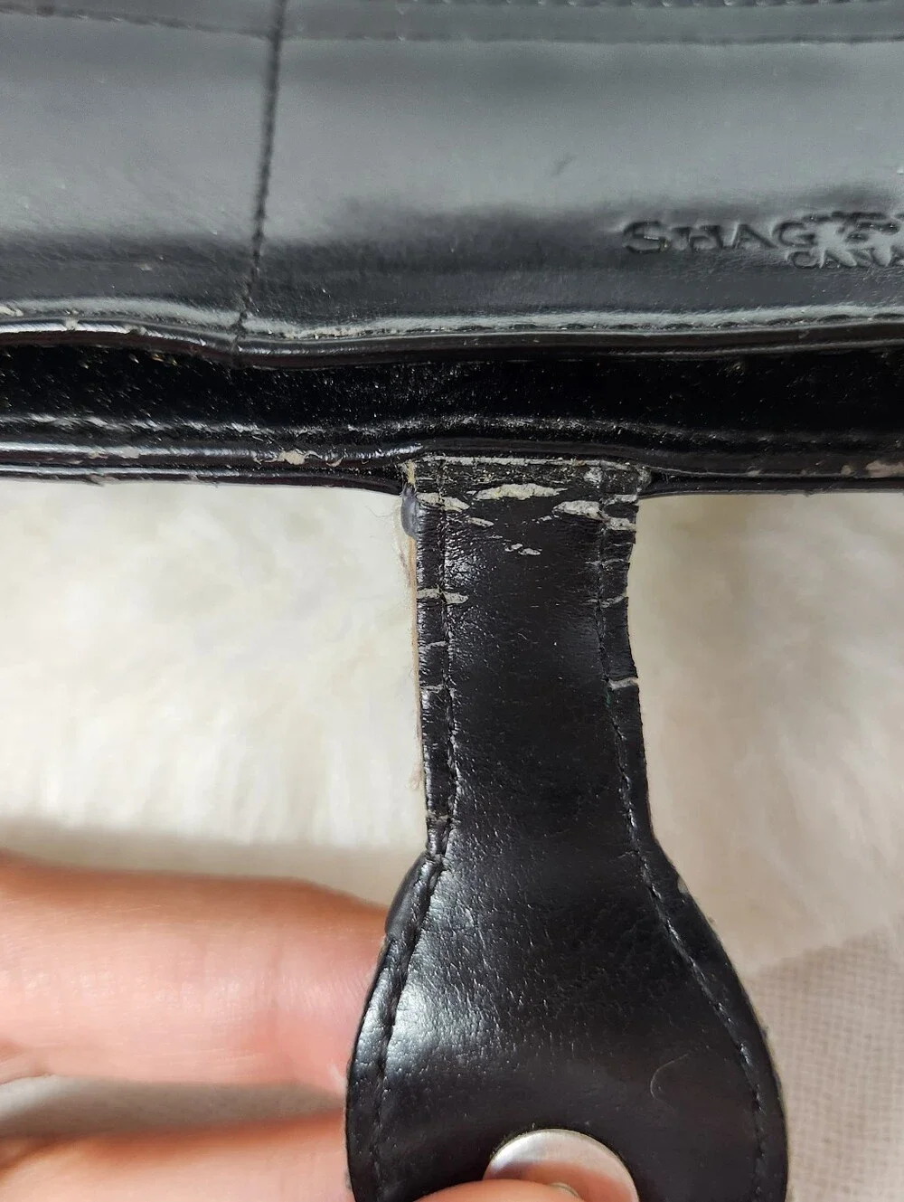 Shag Wear Canada Peace Dove Faux Leather Bifold Wallet Snap Black
